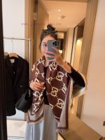 New Customers Only, Limit One. 📦✨✨ Gucci Goods 140 ✖️ 140 Generous Scarves New GUCCI Classic Two Tone New Release 💋 The Most C eejha1j6 - Image 4