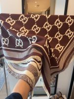New Customers Only, Limit One. 📦✨✨ Gucci Goods 140 ✖️ 140 Generous Scarves New GUCCI Classic Two Tone New Release 💋 The Most C eejha1j6 - Image 5