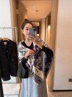 New Customers Only, Limit One. Up New ❤️  𝐃𝐈𝐎𝐑 Early Spring New Collection "Ruyi Cong Hand Drawn Square Towel"size140 ✖️ 140 D j2ijg9bb - Image 4