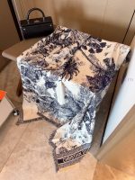 New Customers Only, Limit One. Up New ❤️  𝐃𝐈𝐎𝐑 Early Spring New Collection "Ruyi Cong Hand Drawn Square Towel"size140 ✖️ 140 D j2ijg9bb - Image 7