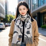 New Customers Only, Limit One. Hermes Double Sided Lamb Cashmere Scarf Set With 100% Top Grade Lamb Cashmere Material In Maso mkyz1d30