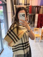 New Customers Only, Limit One. B's New Warhorse Color Blocked Plaid Wool Scarf Has A Contrasting Plaid Size Of 30 * 168 Which pax4ar46 - Image 2