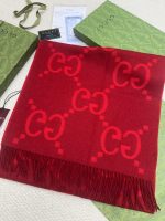 New Customers Only, Limit One. 𝐆𝐮𝐜𝐜𝐢 New Large G Double SidedSize45 * 200cm 100% WoolGucci Is Rare For Its Super Large Weight ptxyg72p - Image 4