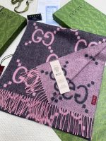 New Customers Only, Limit One. 𝐆𝐮𝐜𝐜𝐢 New Large G Double SidedSize45 * 200cm 100% WoolGucci Is Rare For Its Super Large Weight xmw4hyaz - Image 5