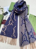 New Customers Only, Limit One. 𝐆𝐮𝐜𝐜𝐢 New Large G Double SidedSize45 * 200cm 100% WoolGucci Is Rare For Its Super Large Weight ieonde3a - Image 10
