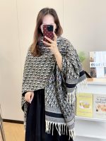 New Customers Only, Limit One. 𝐃𝐢𝐨𝐫 - Latest Grey Silver - Alphabet CloakSize 140x180cmMaterial: 84% Cashmere 12% Viscose Fibe exbhxu2t - Image 5