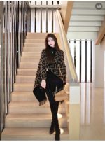 New Customers Only, Limit One. Double Sided Two Tone Fendi Cape ShawlThere's No Need To Say Much About The Beauty Of FF. This 1hslsn2d - Image 2