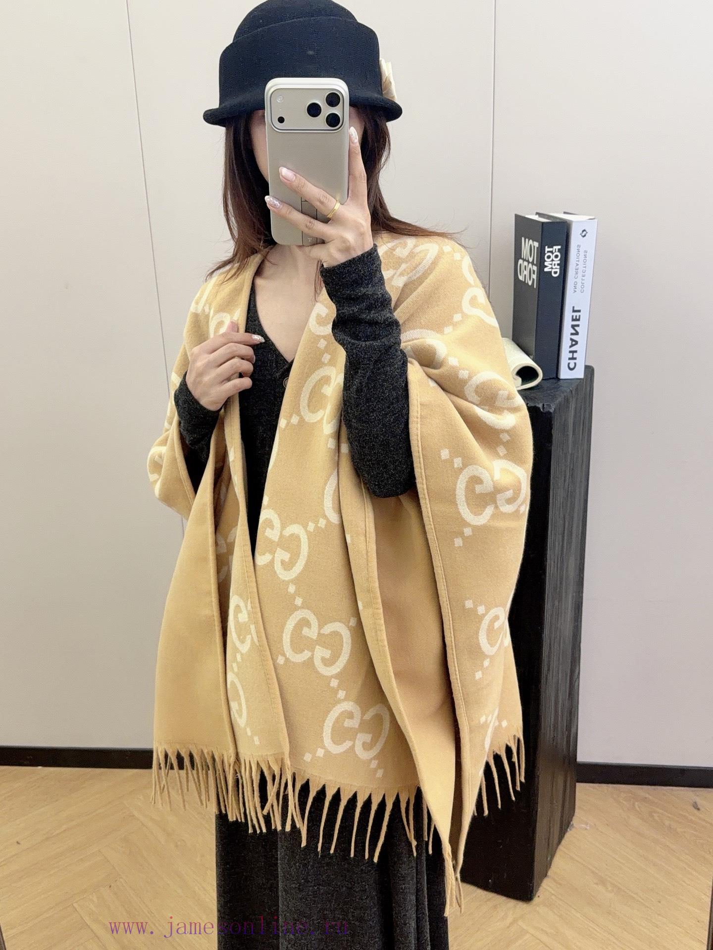 zq2mrkzmgoe.jpg New Customers Only, Limit One. Outsourced Product Big G Cape This Is A Double-sided Heavy-duty Super Warm Large Shawl+clothing 2kb382bf - Image 1
