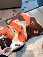 New Customers Only, Limit One. Classics Never Go Out Of Style ✨ Hermes H-letter Double-sided Scarf | Full Of Noble AtmosphereH 1y61rkzv - Image 8