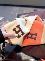 New Customers Only, Limit One. Classics Never Go Out Of Style ✨ Hermes H-letter Double-sided Scarf | Full Of Noble AtmosphereH 1y61rkzv - Image 9