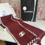New Customers Only, Limit One. New On New 🔥🔥Chanel 6B Wheat Ear Knitted Cashmere Scarf Made Of Kashmir Wool Fabric With Widene hz4aogzj - Image 5