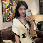 New Customers Only, Limit One. New On New 🔥🔥Chanel 6B Wheat Ear Knitted Cashmere Scarf Made Of Kashmir Wool Fabric With Widene xvwgpn41