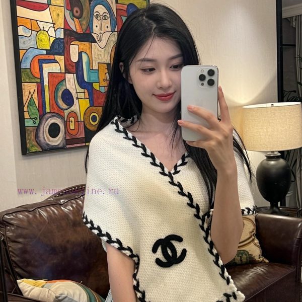 New Customers Only, Limit One. New On New 🔥🔥Chanel 6B Wheat Ear Knitted Cashmere Scarf Made Of Kashmir Wool Fabric With Widene xvwgpn41
