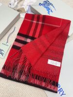 New Customers Only, Limit One. High Quality Version ❣️ 𝐁𝐮𝐫𝐛𝐞𝐫𝐫𝐲 Classic Plaid Gold Wool ScarfSize168x30cm The Latest Blue Labe nxkutwii - Image 5