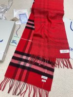 New Customers Only, Limit One. High Quality Version ❣️ 𝐁𝐮𝐫𝐛𝐞𝐫𝐫𝐲 Classic Plaid Gold Wool ScarfSize168x30cm The Latest Blue Labe nxkutwii - Image 8
