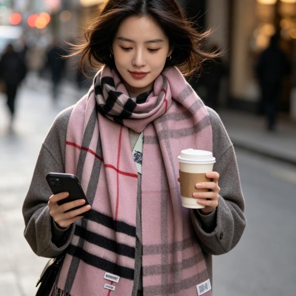 New Customers Only, Limit One. High Quality Version ❣️ 𝐁𝐮𝐫𝐛𝐞𝐫𝐫𝐲 Classic Plaid Gold Wool ScarfSize168x30cm The Latest Blue Labe huld7k7m