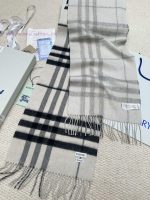 New Customers Only, Limit One. High Quality Version ❣️ 𝐁𝐮𝐫𝐛𝐞𝐫𝐫𝐲 Classic Plaid Gold Wool ScarfSize168x30cm The Latest Blue Labe x1wvfpq0 - Image 8
