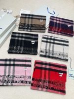 New Customers Only, Limit One. High Quality Version ❣️ 𝐁𝐮𝐫𝐛𝐞𝐫𝐫𝐲 Classic Plaid Gold Wool ScarfSize168x30cm The Latest Blue Labe ib8cvrpa - Image 3