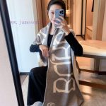 New Customers Only, Limit One. Details Are Here ❕ Bur's New Dual Color Double-sided Logo Cashmere Scarf Emblem Flower Series F 1kvmli8e