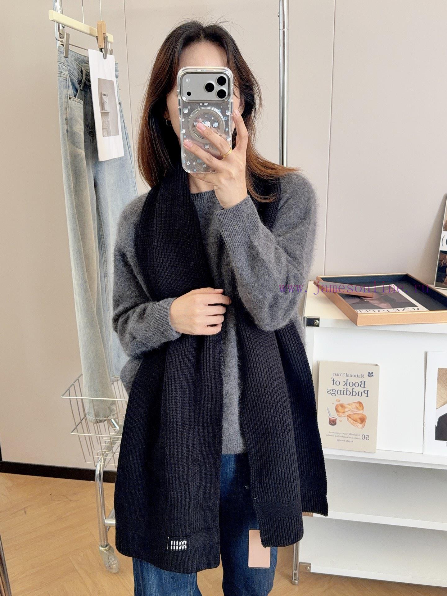 1qrlbb3cceg.jpg New Customers Only, Limit One. Miumiu Unisex Cashmere Scarf That Is Both Warm And Textured Providing Warmth Throughout The Win ory9xnax - Image 1