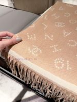New Customers Only, Limit One. Chanel 2026 New Gold Dotted Letter Scarf On Sale 🔥Full Dotted Pearl Texture Letter Jacquard Com 0fm8ndcp - Image 5