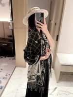 New Customers Only, Limit One. CHANEL 2026 New Cashmere Diamond Grid Letter Scarf ✨ Can Be Draped Or Surrounded Gentle And Dis lt5sprjl - Image 3