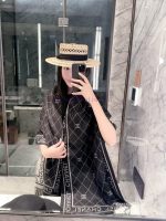 New Customers Only, Limit One. CHANEL 2026 New Cashmere Diamond Grid Letter Scarf ✨ Can Be Draped Or Surrounded Gentle And Dis 4xhucocf - Image 3