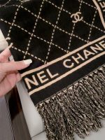 New Customers Only, Limit One. CHANEL 2026 New Cashmere Diamond Grid Letter Scarf ✨ Can Be Draped Or Surrounded Gentle And Dis b1kcrdem - Image 8