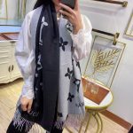 New Customers Only, Limit One. 🔥🔥🔥👍👍👍👍🔥🔥🔥 Louis Vuitton 💋💋💋  High End Rabbit Fur Scarf Shawl With Classic Four Leaf Clover Pat u0rvdbi4 - Image 3