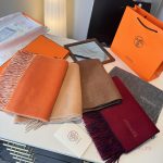 New Customers Only, Limit One. HERMFS Hermes Paris Fashion Show Double-sided Wool Scarf Feels Like Delicate Fluff All Over The ma7r1f65 - Image 3