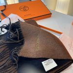 New Customers Only, Limit One. HERMFS Hermes Paris Fashion Show Double-sided Wool Scarf Feels Like Delicate Fluff All Over The ma7r1f65 - Image 6