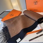 New Customers Only, Limit One. HERMFS Hermes Paris Fashion Show Double-sided Wool Scarf Feels Like Delicate Fluff All Over The ma7r1f65 - Image 7